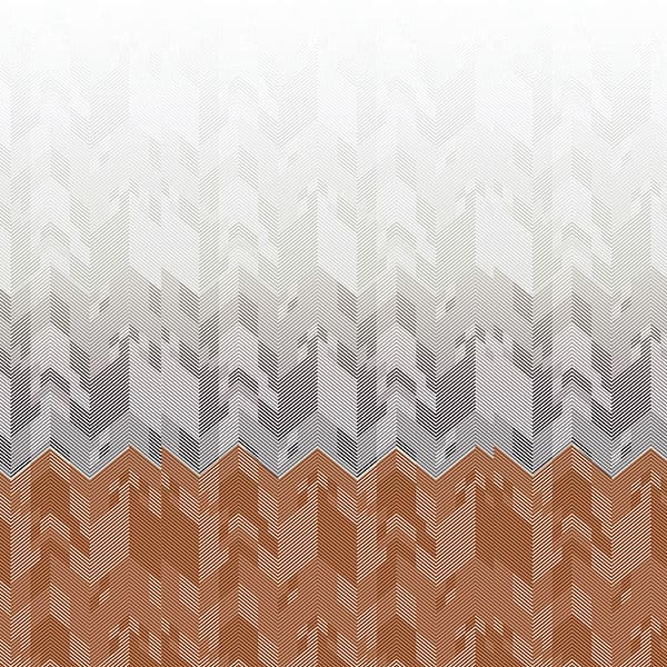 Origami Terracotta/Steel Fire Retardant Curtain Fabric