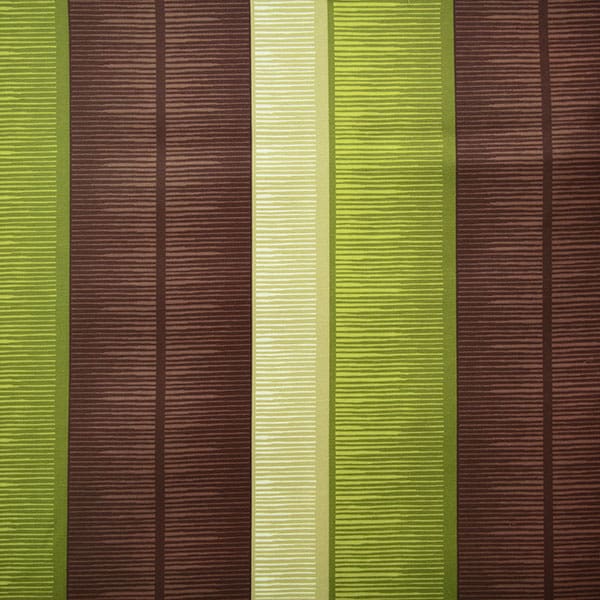 Tango Stripe 273 Lime/Brown Fire Retardant Curtains