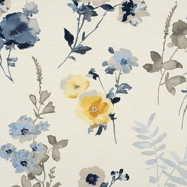 Trentham Ink/Steel Fire Retardant Curtain Fabric