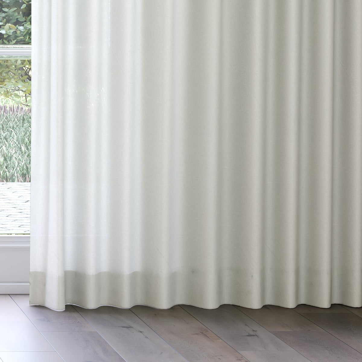 Sekers Malina Khaki fire retardant curtain fabric, view 3