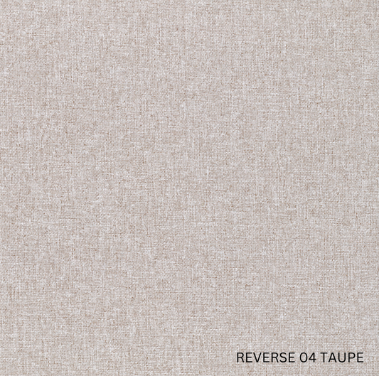 Sekers Lunar Cream & Taupe fire retardant blackout, reverse face