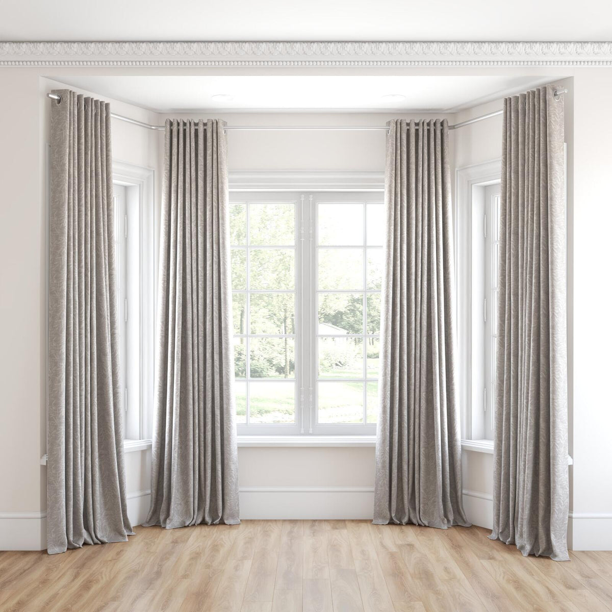 FR-One Carnaby Smoke fire retardant curtain fabric, view 7