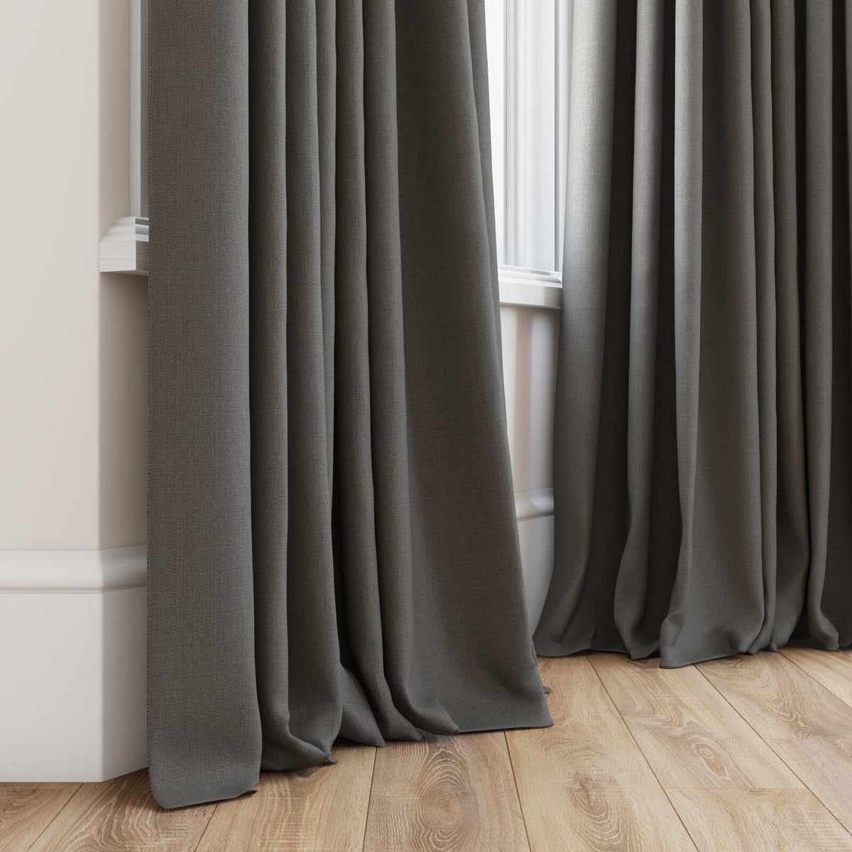 FR-One Darkness Beaver fire retardant curtain fabric, view 4