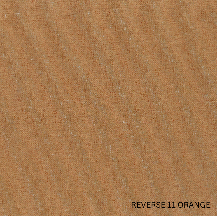 Sekers Lunar Yellow & Orange fire retardant blackout, reverse face