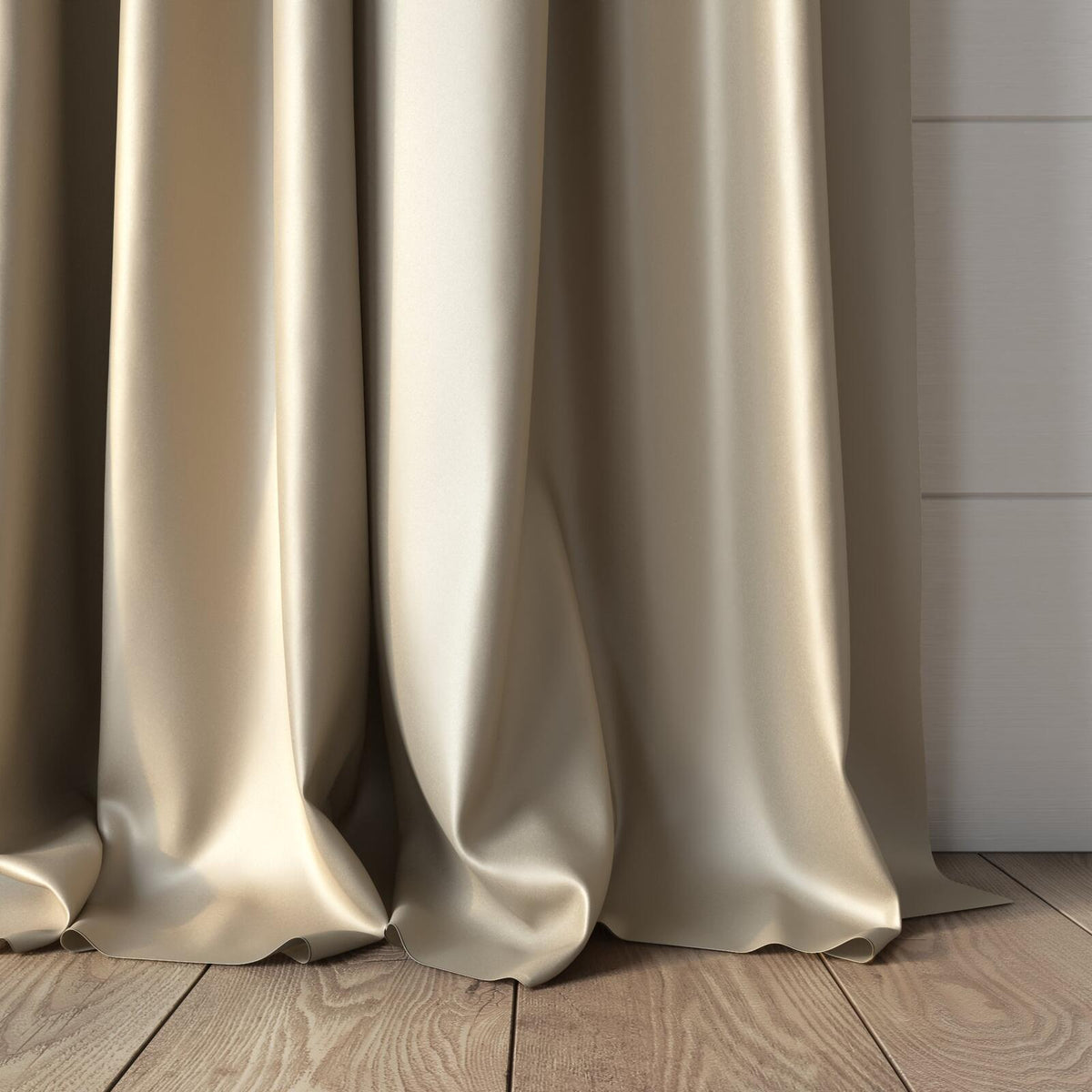 Sekers Vow Champagne fire retardant curtain fabric, view 3