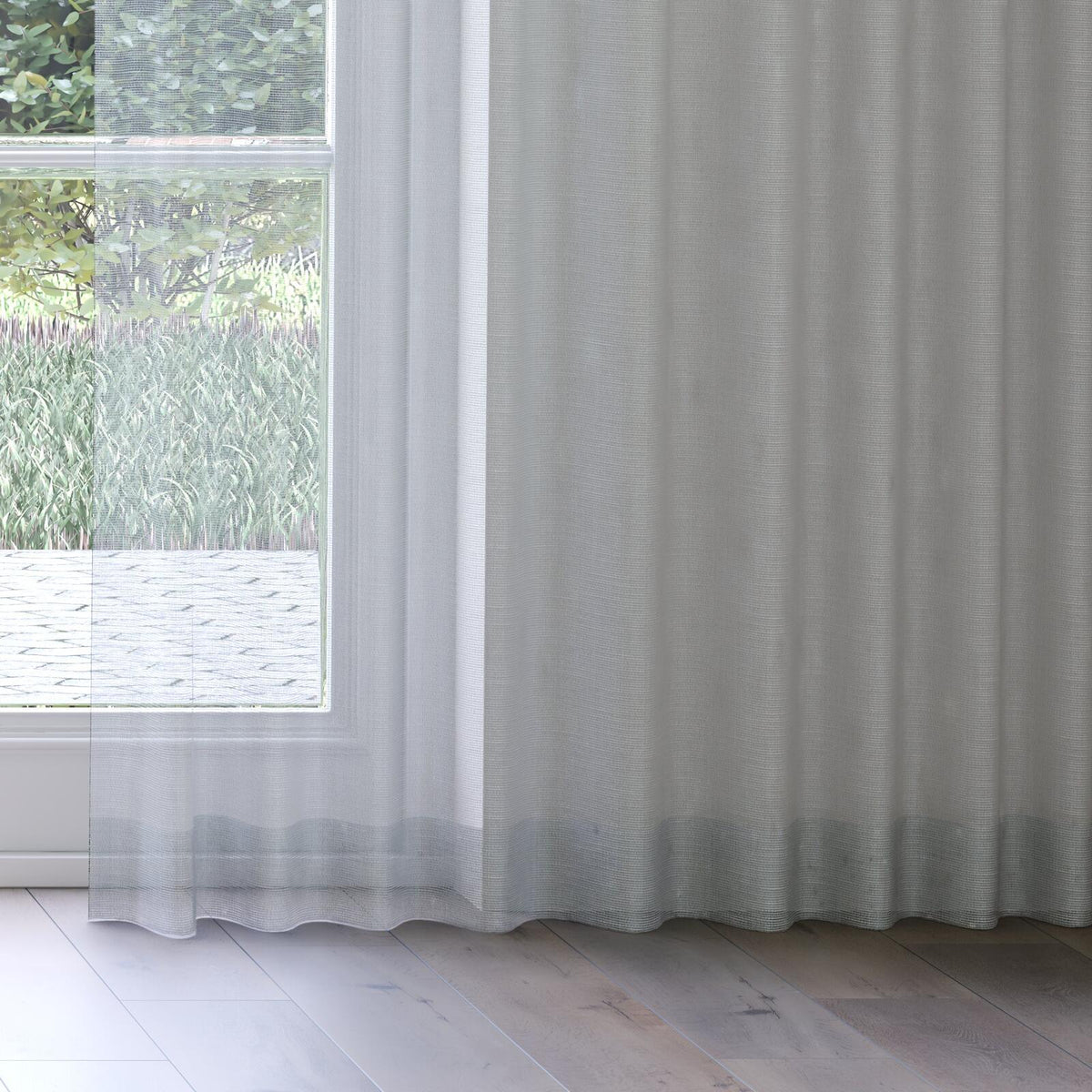 Sekers Aster Neptune fire retardant curtain fabric, view 4