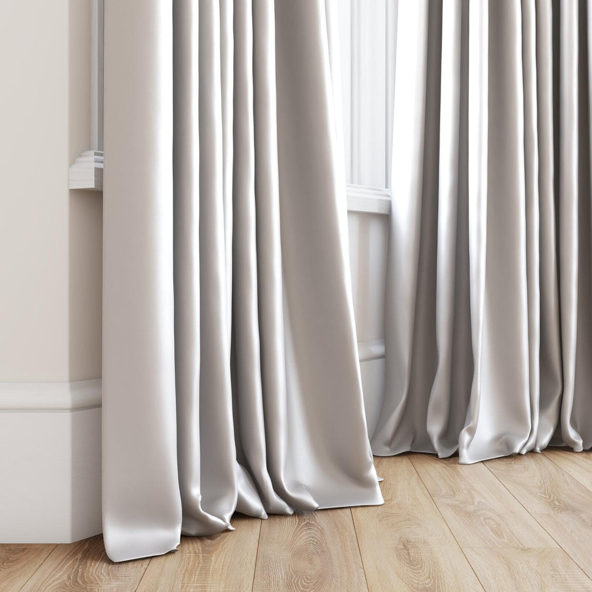 Sekers Vow Dove fire retardant curtain fabric, view 3