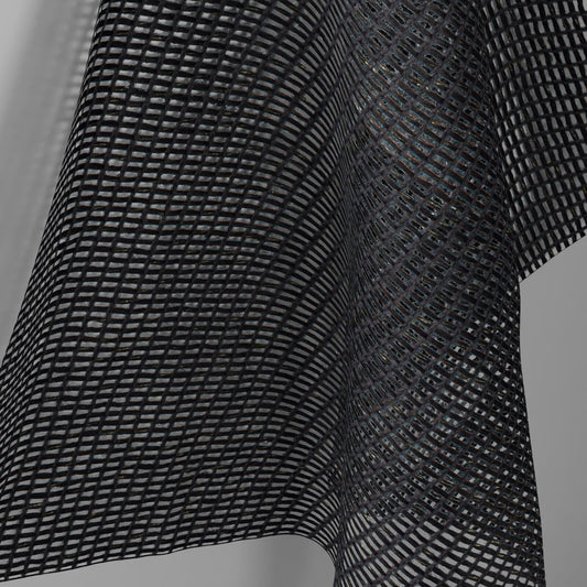 Sekers Shamal Noir fire retardant curtain fabric, view 2