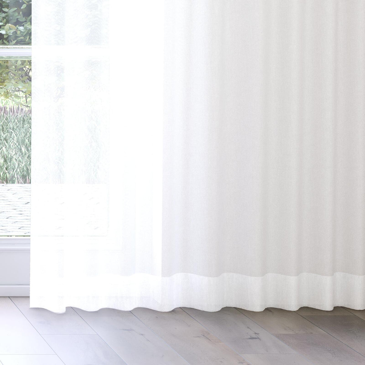 Sekers Horta Chalk fire retardant curtain fabric, view 3