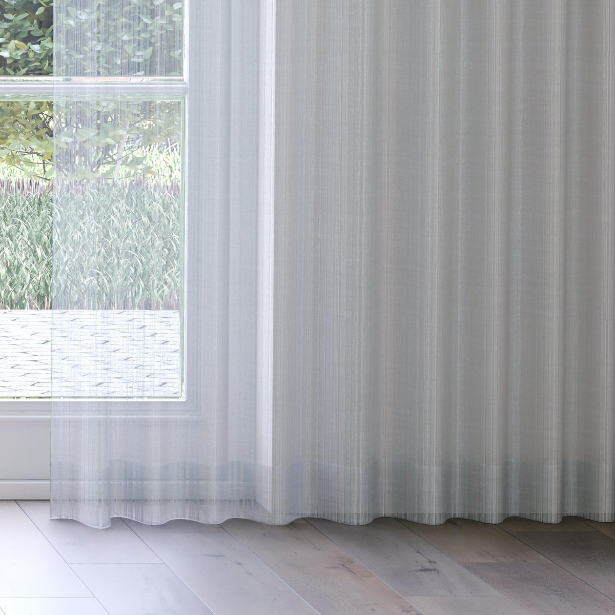 Sekers Canterbury Haze fire retardant curtain fabric, view 3