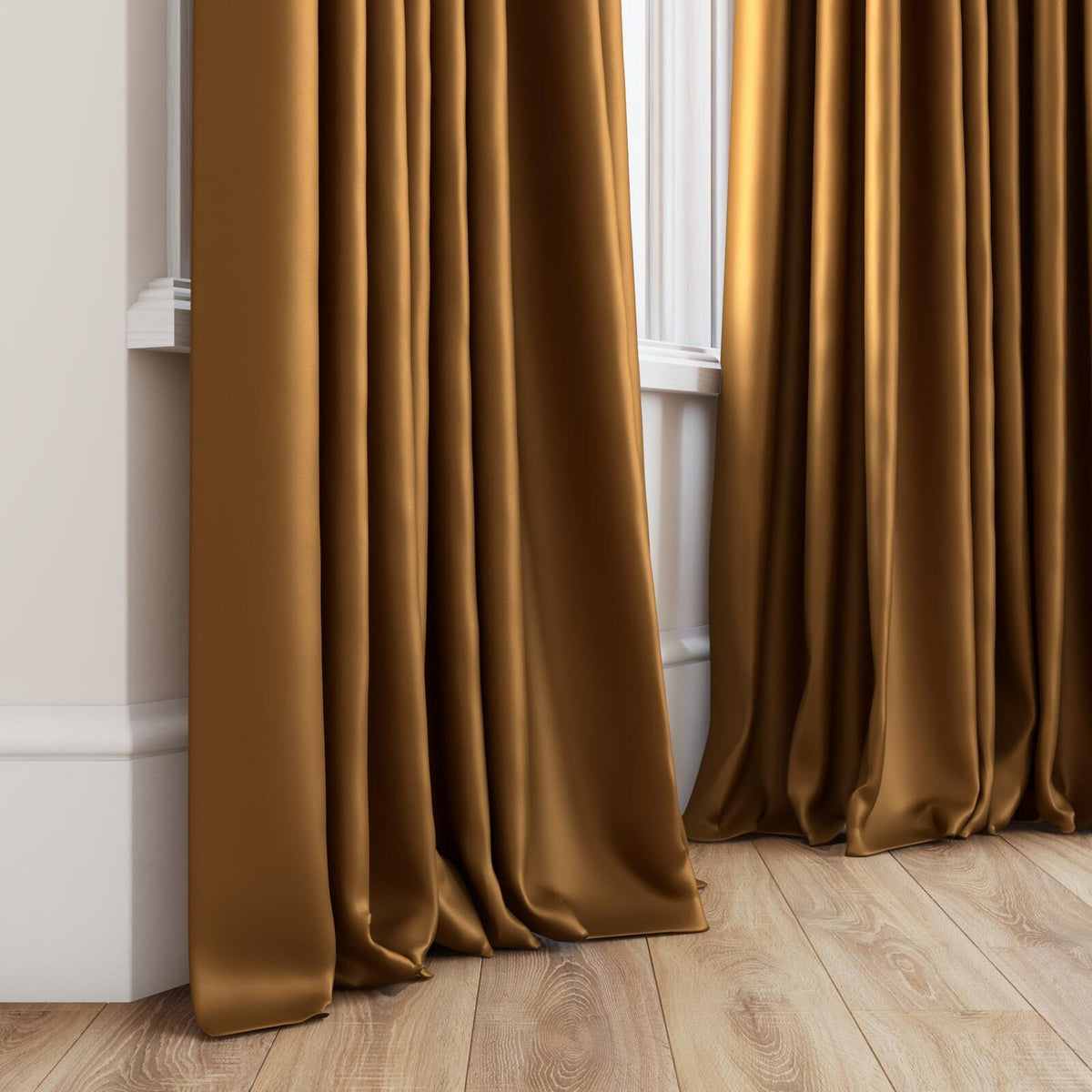 Sekers Vow Bronze fire retardant curtain fabric, view 3