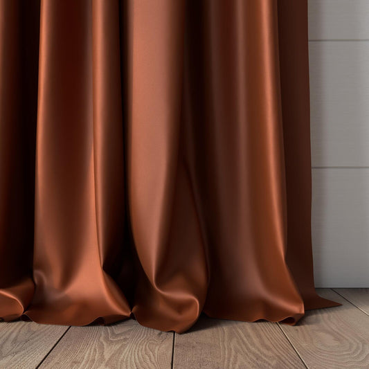 Sekers Vow Copper fire retardant curtain fabric, view 2