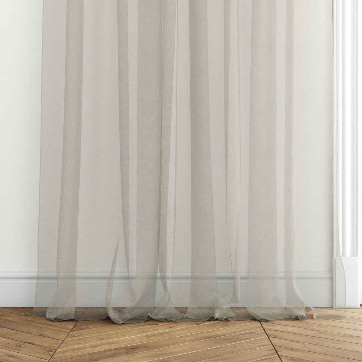 Sekers Bora Latte fire retardant curtain fabric, view 3