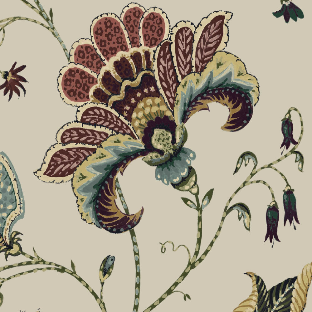 Mallion & Knowles Varanasi Antique Fire Retardant Curtains texture detail