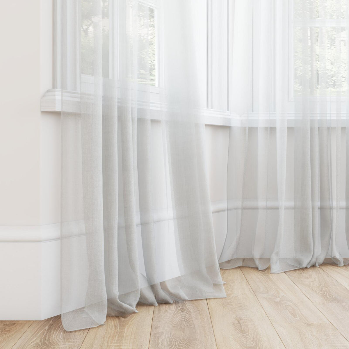 Sekers Zonda Cream fire retardant curtain fabric, view 3