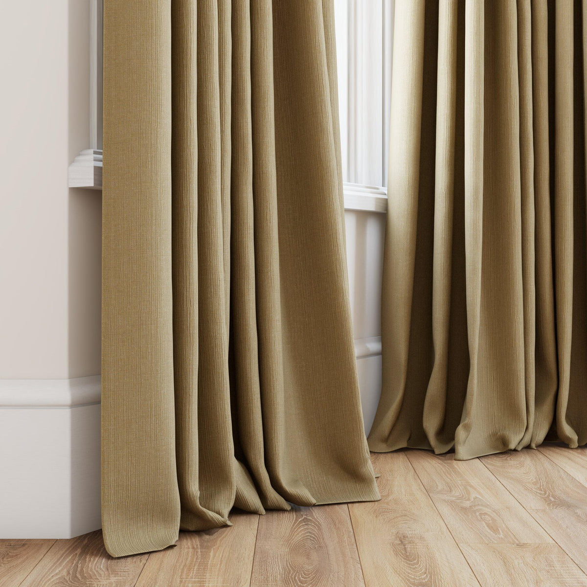 Sekers Glamis Hemp fire retardant curtain fabric made-up curtain
