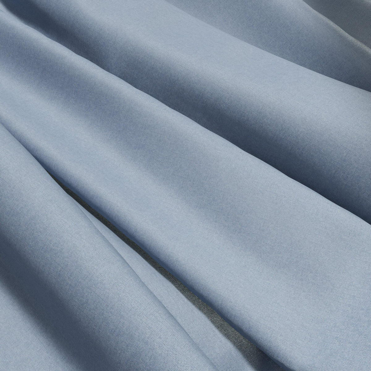 Sekers Kinnaird Steel Blue fire retardant curtain fabric made-up curtain