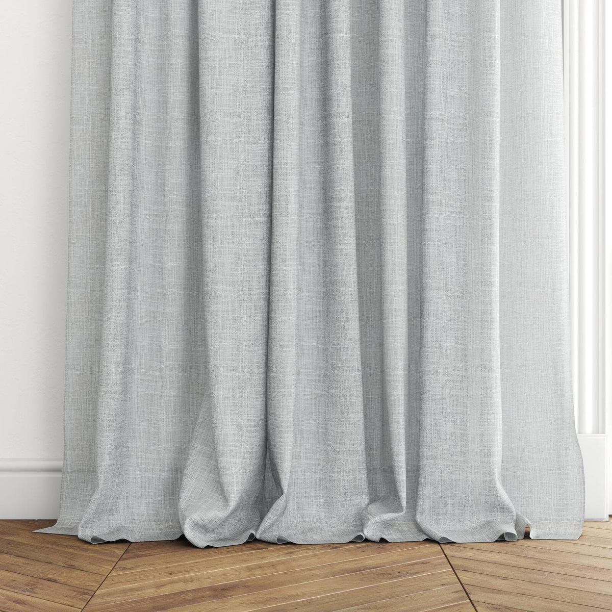 Sekers Lennox Pigeon fire retardant curtain fabric, view 3