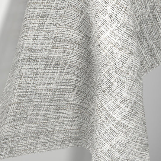 Sekers Lennox Greige fire retardant curtain fabric, view 2