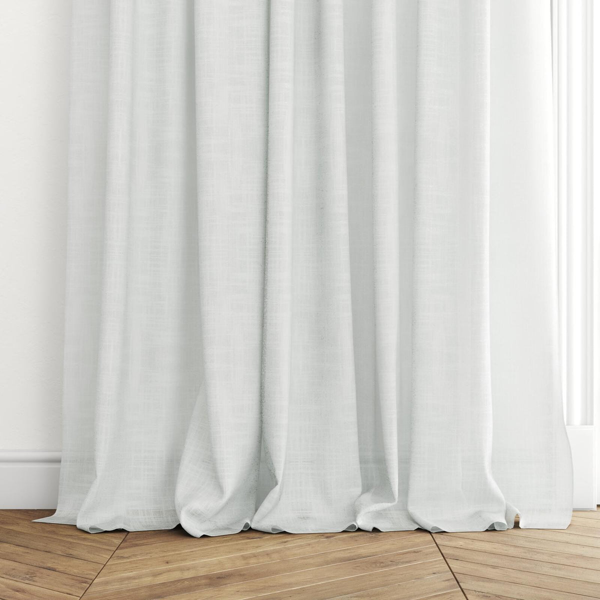 Sekers Lennox Opal fire retardant curtain fabric, view 3