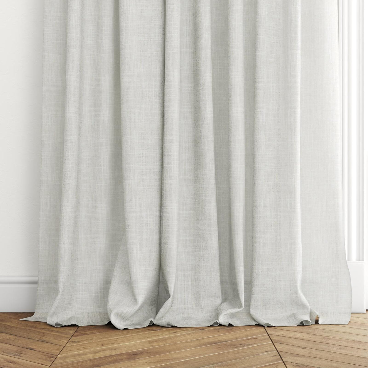Sekers Lennox Limestone fire retardant curtain fabric, view 3