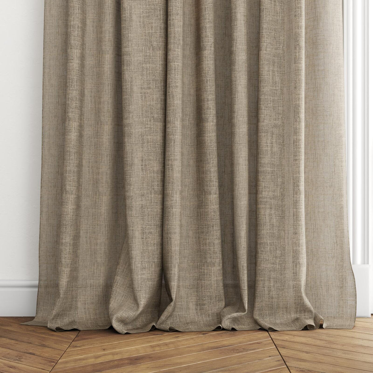 Sekers Lennox Biscuit fire retardant curtain fabric, view 3