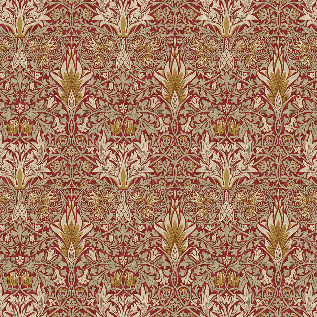 Panaz Snakeshead D05 Claret Gold Fire Retardant Curtains