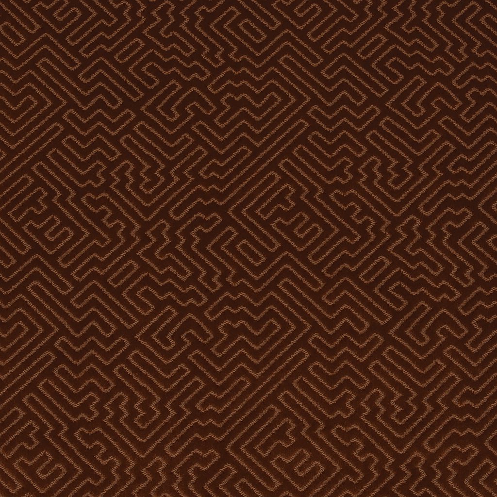 Labyrinth 403 Rust fire retardant curtain fabric