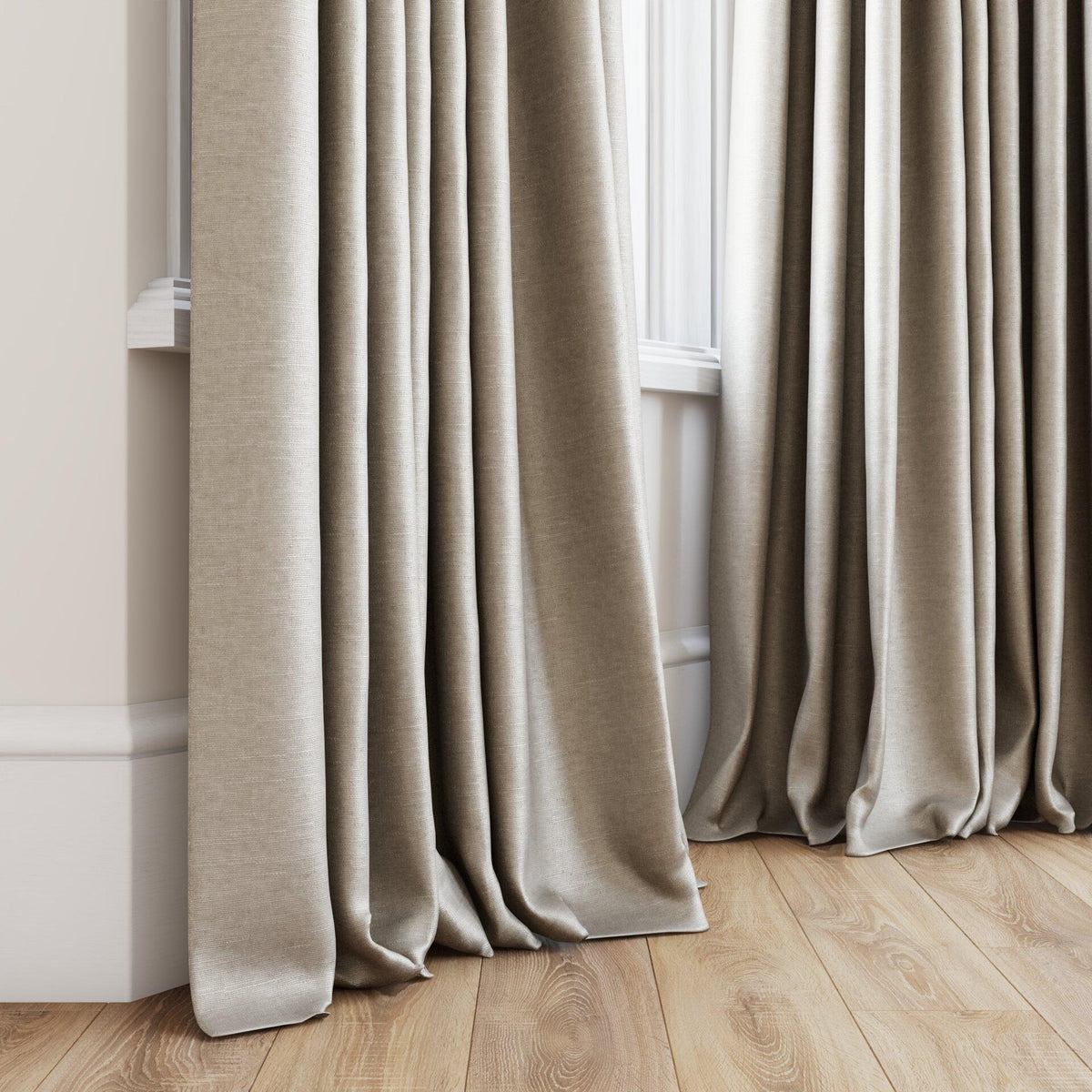 Sekers Riviera Pumice fire retardant curtain fabric, view 3