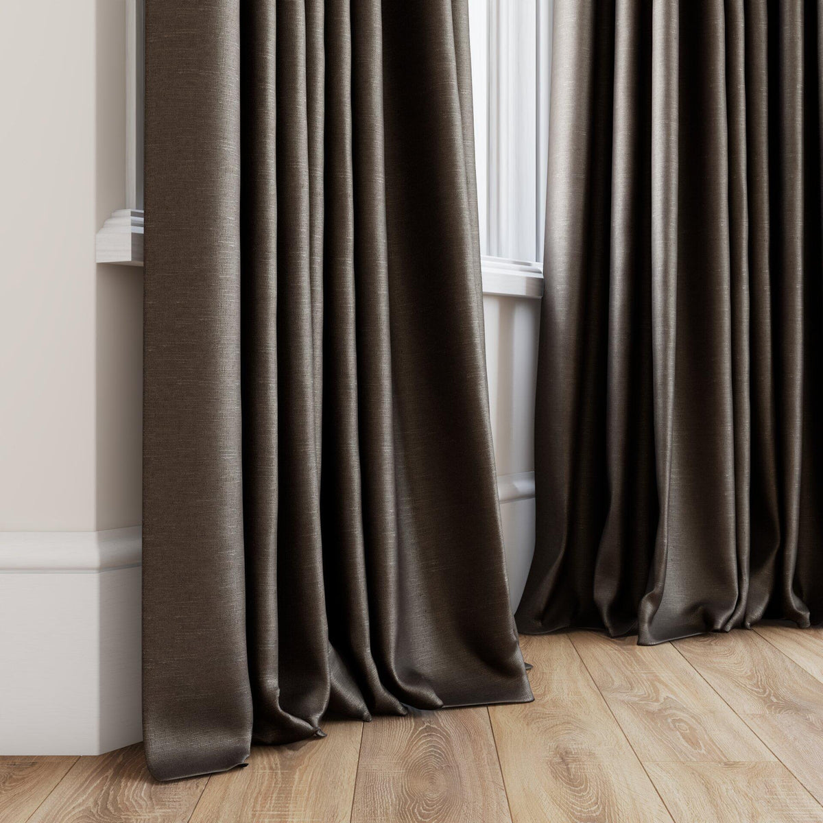Sekers Riviera Teak fire retardant curtain fabric, view 3