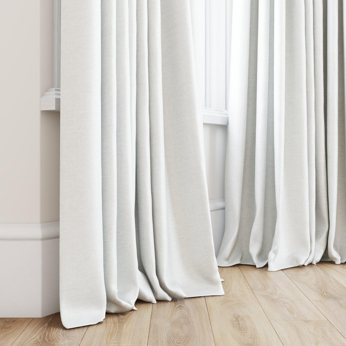 Sekers Riviera Chalk fire retardant curtain fabric, view 3