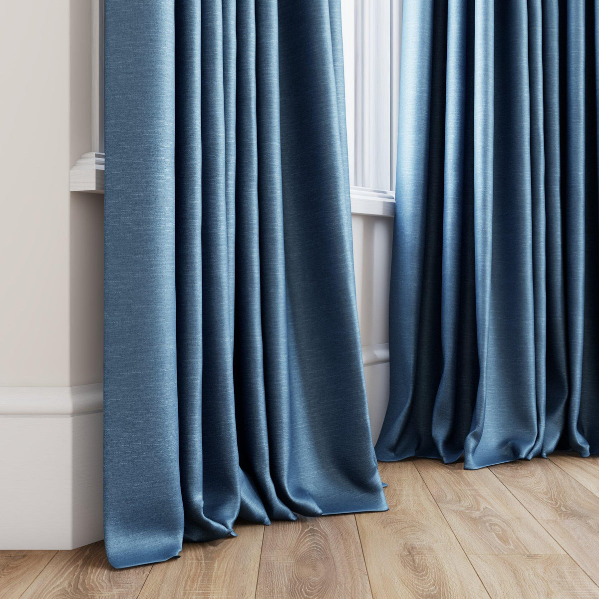 Sekers Riviera Atlantic fire retardant curtain fabric, view 3