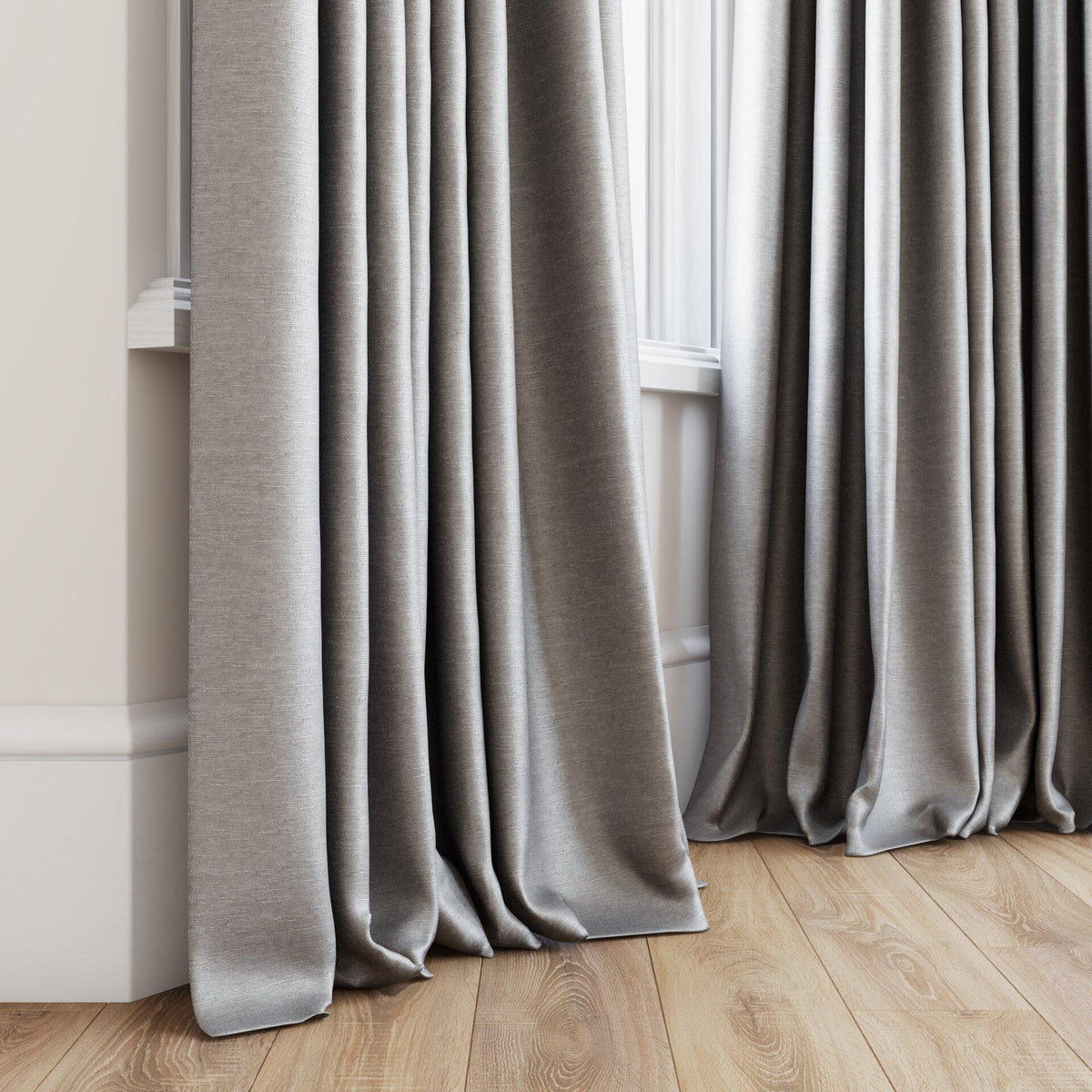 Sekers Riviera Mist fire retardant curtain fabric, view 3