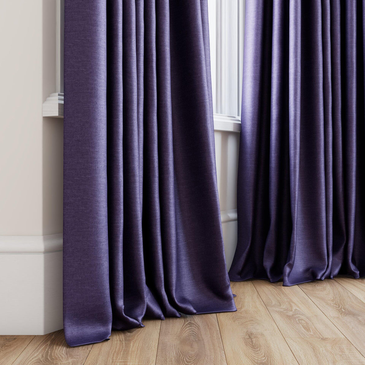 Sekers Riviera Grape fire retardant curtain fabric, view 3