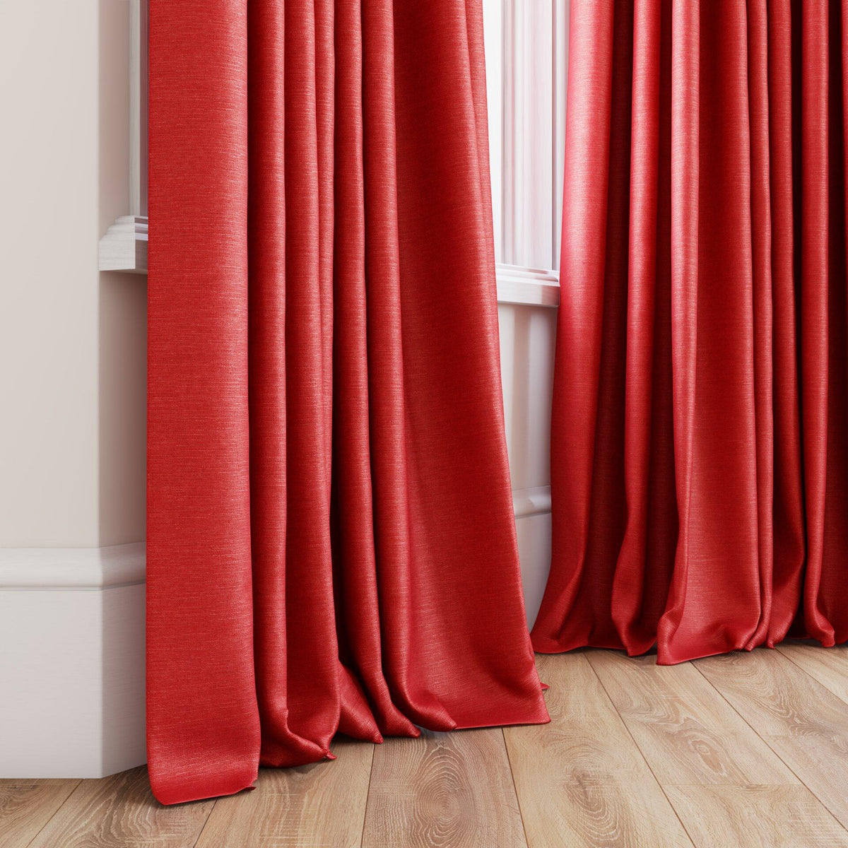Sekers Riviera Tomato fire retardant curtain fabric, view 3