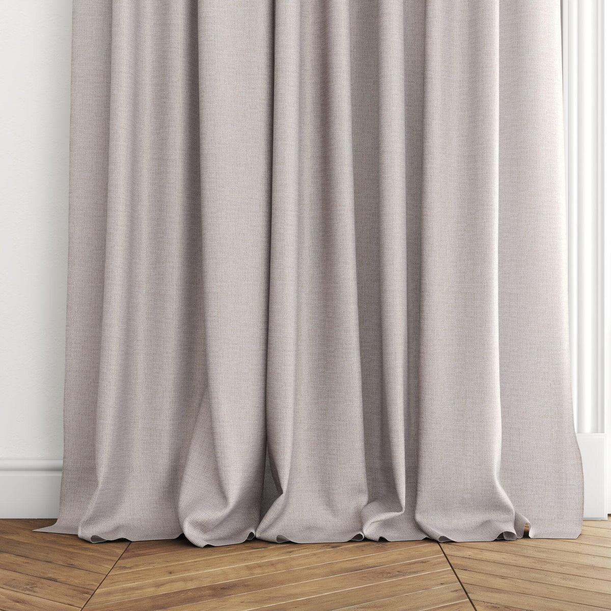 Sekers Yara Latte fire retardant curtain fabric, view 3