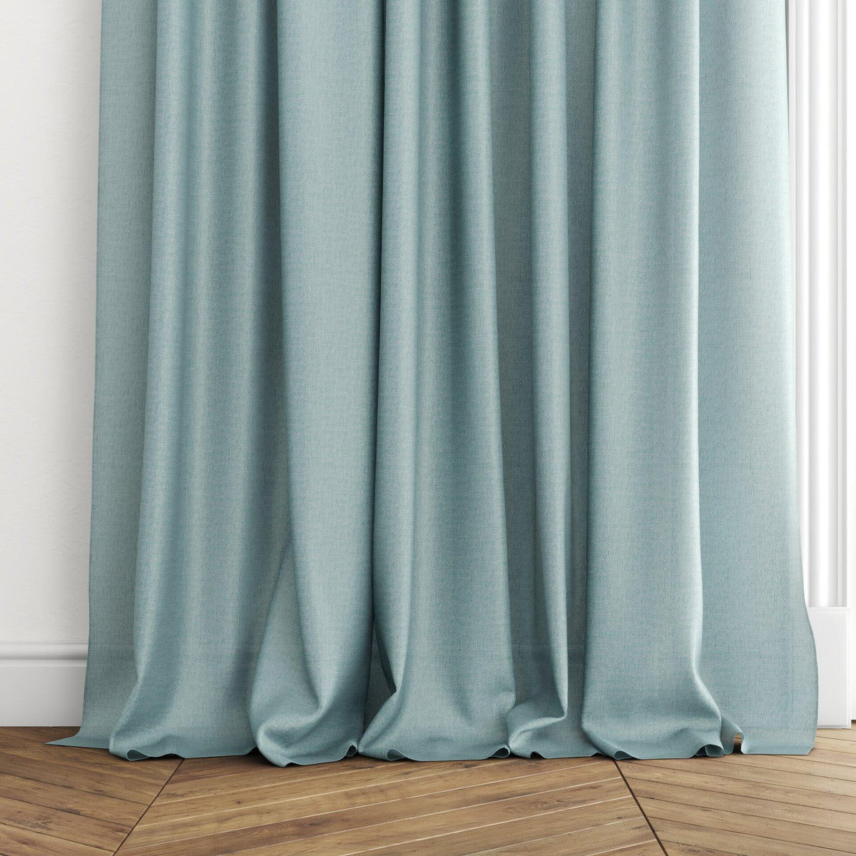 Sekers Yara Kingfisher fire retardant curtain fabric, view 3