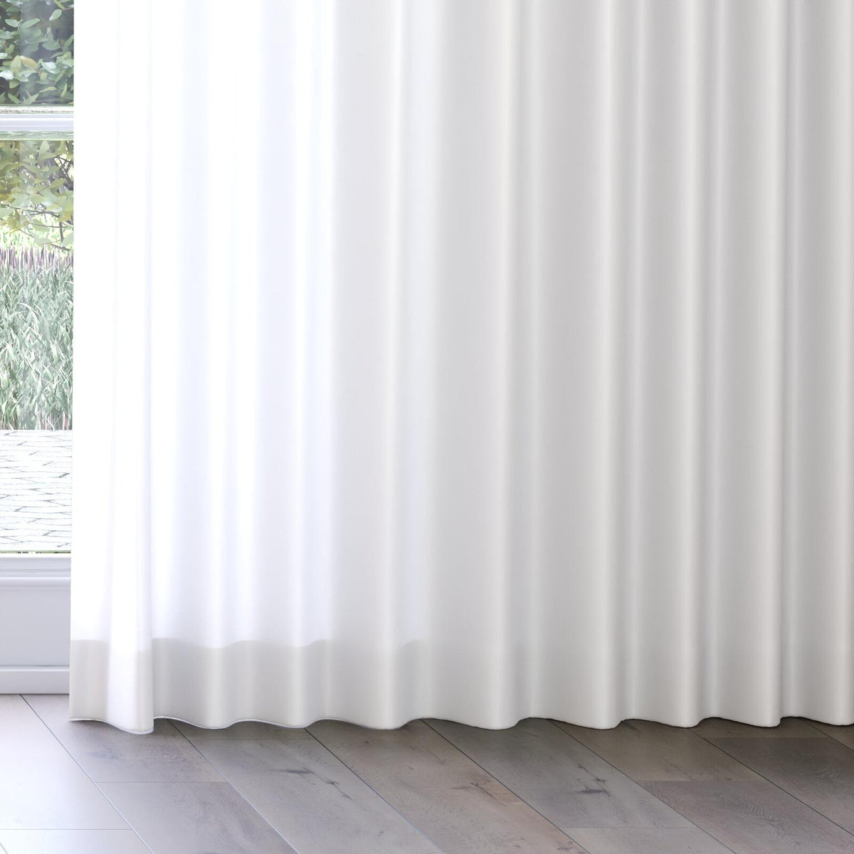 Sekers Penida Eggshell fire retardant curtain fabric, view 3