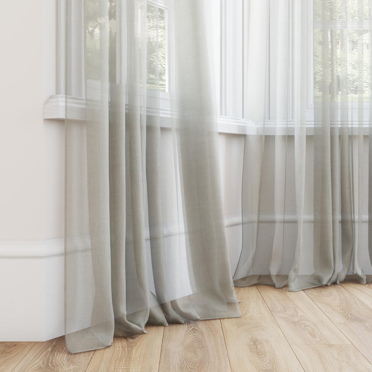 Sekers Zonda Mushroom fire retardant curtain fabric, view 3