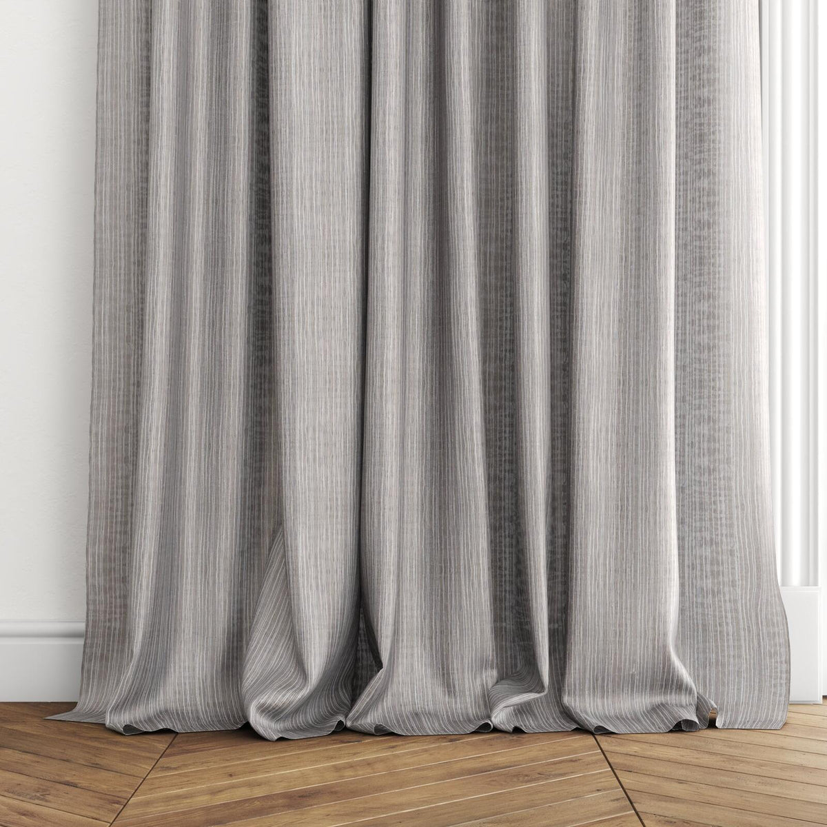 Sekers Khamsin Gravel fire retardant curtain fabric, view 3