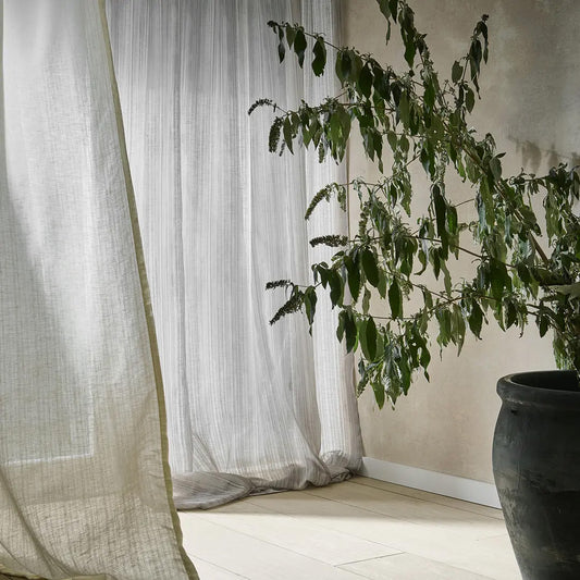 Clarke & Clarke Remo Linen Fire Retardant Curtains texture detail