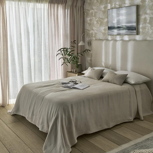 Clarke & Clarke Remo Raffia Fire Retardant Curtains texture detail