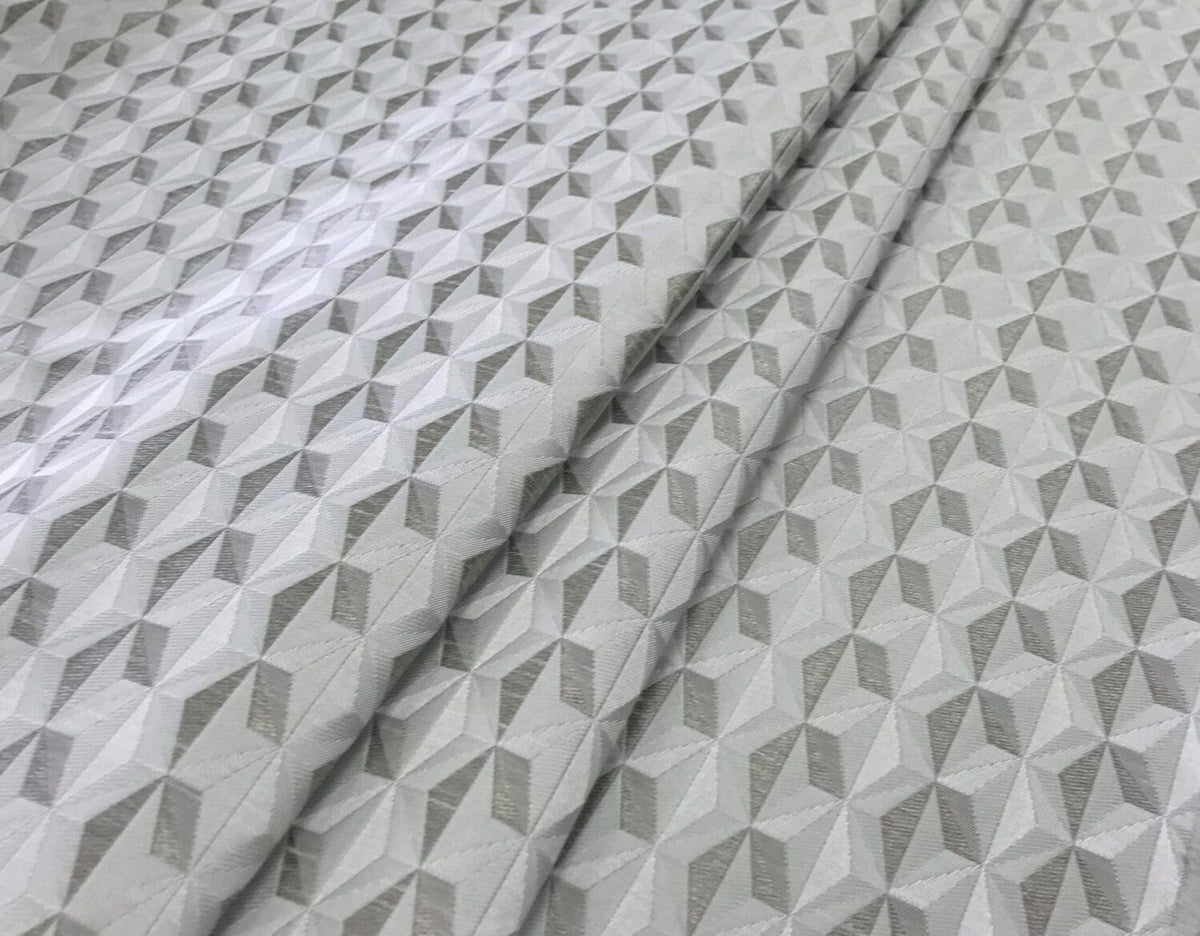 Edinburgh Weavers Delaunay Silver Fire Retardant Curtains