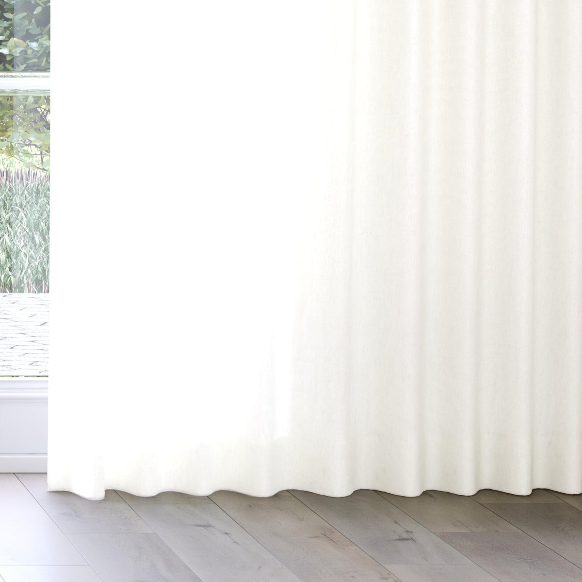 Sekers Tanimbar Flax fire retardant curtain fabric, view 3