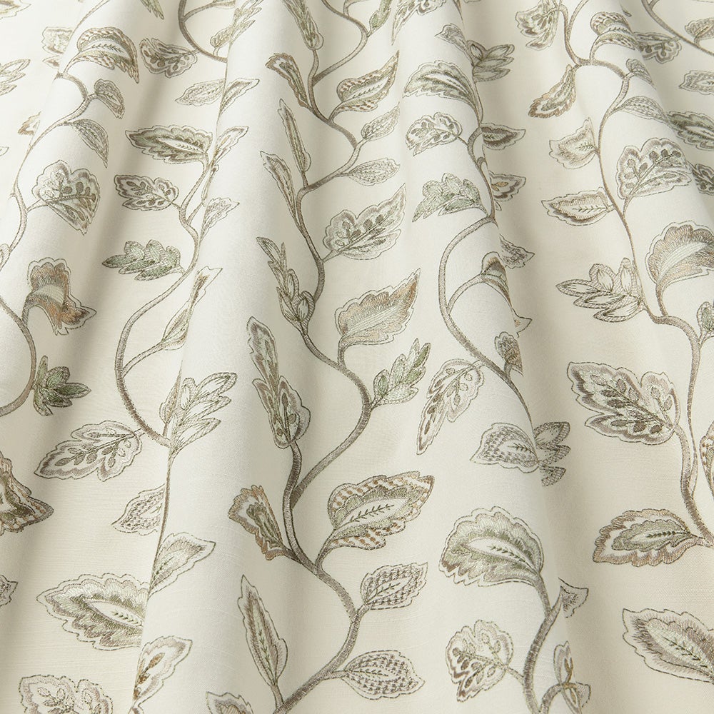ILIV Briar Olive Fire Retardant Curtains wavy