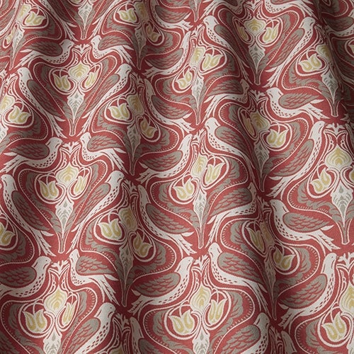 ILIV Cavendish Claret Fire Retardant Curtains wavy