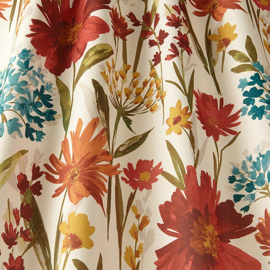 ILIV Fleur Ruby Fire Retardant Curtains wavy