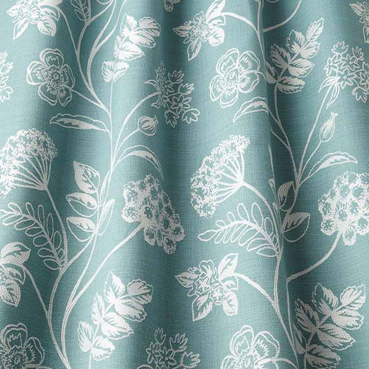 ILIV Grassington Teal Fire Retardant Curtains wavy
