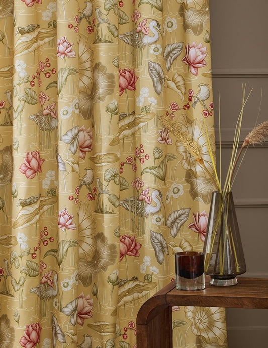 ILIV Mizu Ochre Fire Retardant Curtains lifestyle