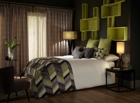ILIV Oslo Lime Fire Retardant Curtains lifestyle
